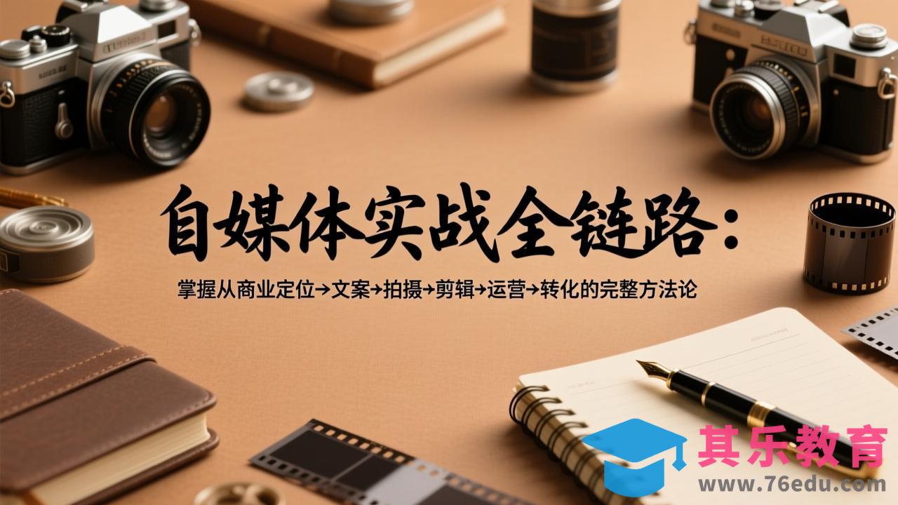 自媒体实战全链路：掌握从商业定位→文案→拍摄→剪辑→运营→转化的完整方法论-第1张图片-我要自学网