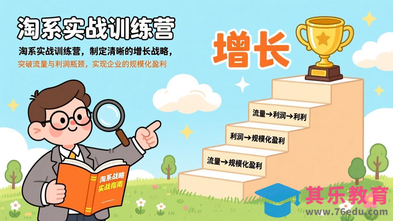 淘系实战训练营,制定清晰的增长战略,突破流量与利润瓶颈,实现企业的规模化盈利-第1张图片-我要自学网 淘系实战训练营,制定清晰的增长战略,突破流量与利润瓶颈,实现企业的规模化盈利-第1张图片-我要自学网