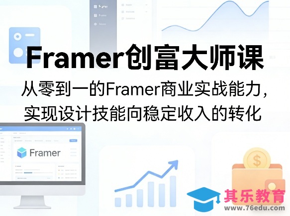 Framer创富大师课，从零到一的Framer商业实战能力，实现设计技能向稳定收入的转化-第1张图片-我要自学网