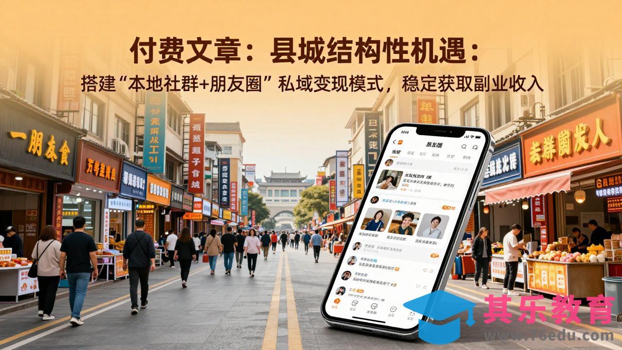 付费文章:县城结构性机遇:搭建“本地社群+朋友圈”私域变现模式,稳定获取副业收入-第1张图片-我要自学网 付费文章:县城结构性机遇:搭建“本地社群+朋友圈”私域变现模式,稳定获取副业收入-第1张图片-我要自学网