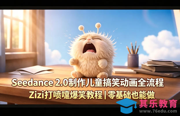 Seedance 2.0制作儿童搞笑动画全流程Zizi打喷嚏爆笑教程｜零基础也能做-第1张图片-我要自学网