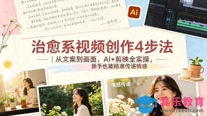 治愈系视频创作4步法｜从文案到画面，AI+剪映全实操，新手也能精准传递情感-第1张图片-我要自学网