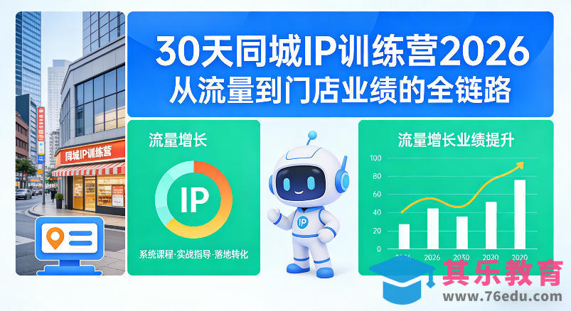 30天同城IP训练营2026年,从流量到门店业绩的全链路-第1张图片-我要自学网 30天同城IP训练营2026年,从流量到门店业绩的全链路-第1张图片-我要自学网