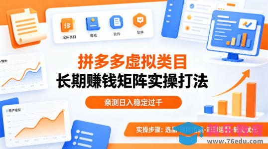 做拼多多虚拟类目想长期賺钱?这套矩阵实操打法,亲测日入稳定过千【揭秘】-第1张图片-我要自学网 做拼多多虚拟类目想长期賺钱?这套矩阵实操打法,亲测日入稳定过千【揭秘】-第1张图片-我要自学网