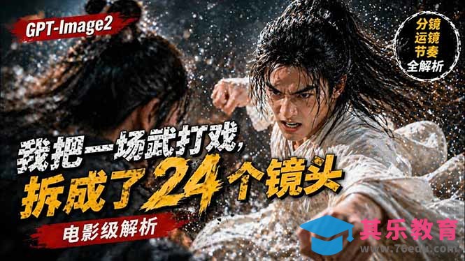 用GPT-Image2，把一段武打对决拆成24个连续镜头，从人物建立、动作衔接、运镜节奏，到情绪爆发-第1张图片-我要自学网
