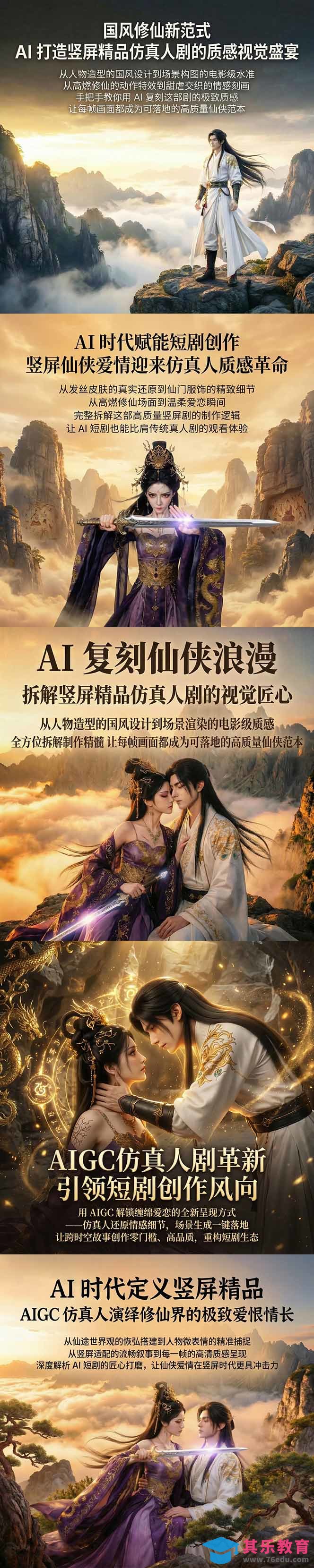 AIGC 仿真人短剧创作革新，解锁仙侠爱恋全新呈现，一键出高质场景，零门槛打造爆款剧集-第2张图片-我要自学网