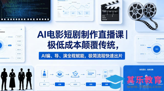 AI电影短剧制作直播课｜极低成本颠覆传统，AI编、导、演全程赋能，极简流程快速出片-第1张图片-我要自学网