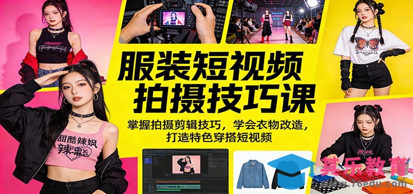 服装短视频拍摄技巧课：掌握拍摄剪辑技巧，学会衣物改造，打造特色穿搭短视频-第1张图片-我要自学网