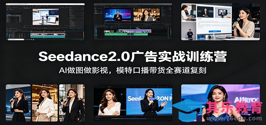 Seedance2.0广告实战训练营：AI做图做影视，模特口播带货全赛道复刻-第1张图片-我要自学网