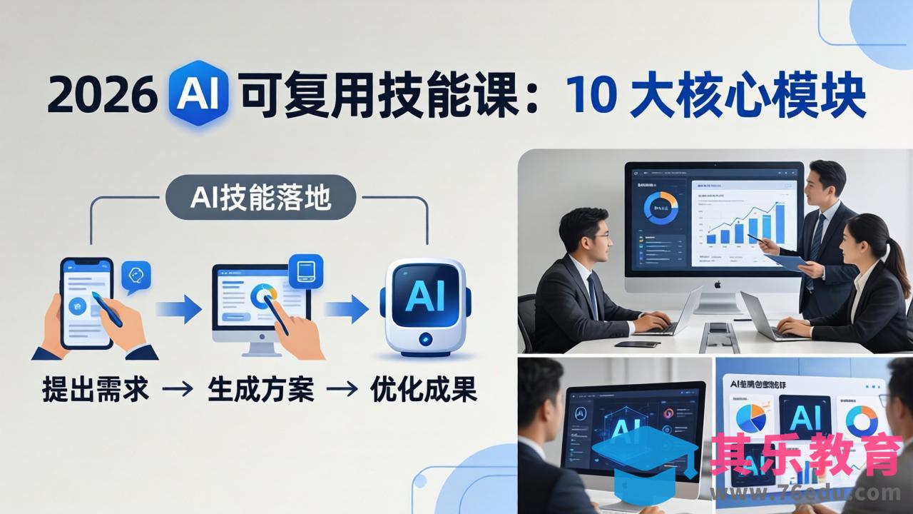 2026AI可复用技能-4月新课：10大核心模块，手把手教你把AI用进工作、产出成果-第1张图片-我要自学网