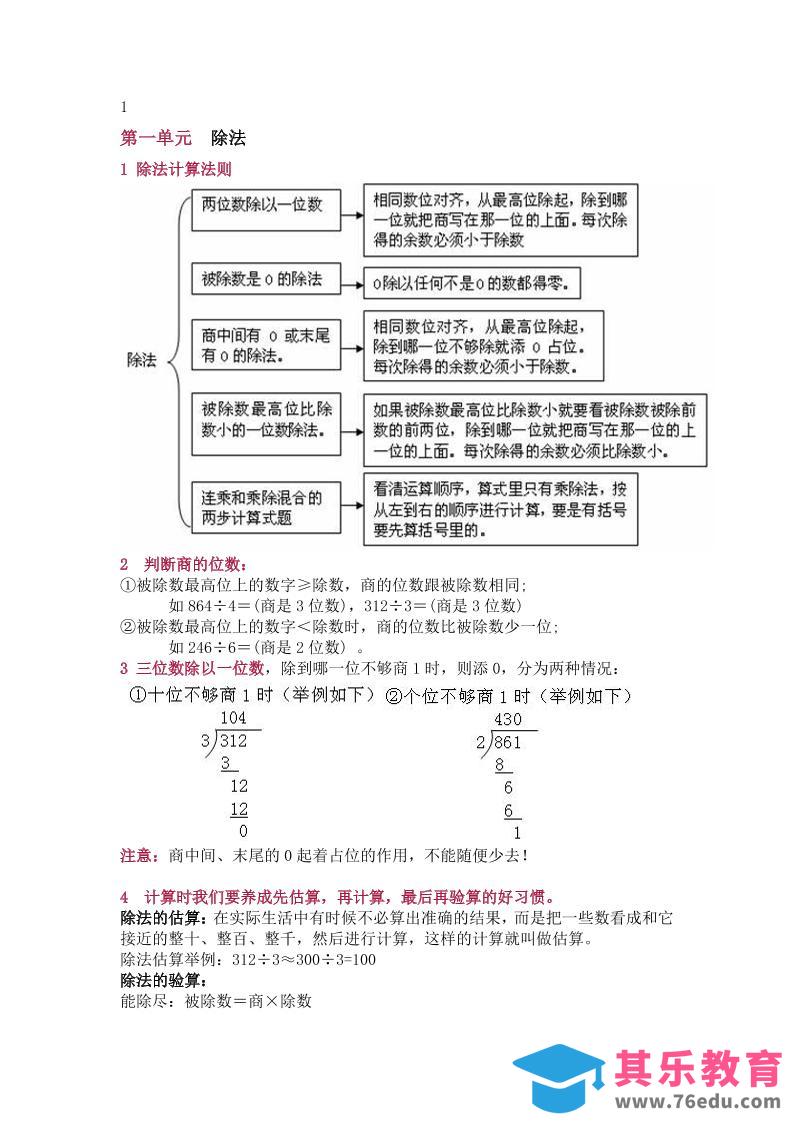 图片[1]-北师大版三年级（下册）数学知识要点归纳-985文库