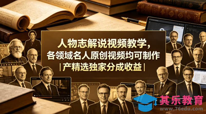 人物志解说视频教学，各领域名人原创视频均可制作丨精选独家分成收益(更新0430)-第1张图片-我要自学网