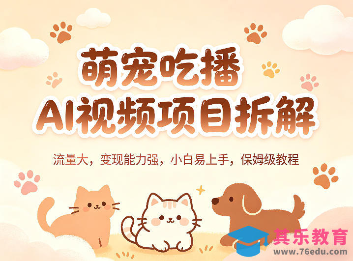 萌宠吃播AI视频项目拆解，流量大，变现能力强，小白易上手，保姆级教程-第1张图片-我要自学网