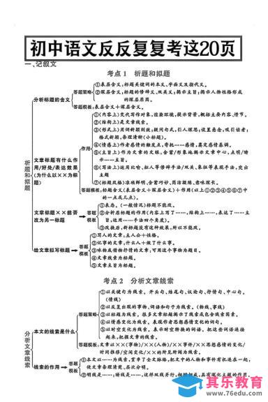 图片[1]-八年级上语文答题模式-985文库