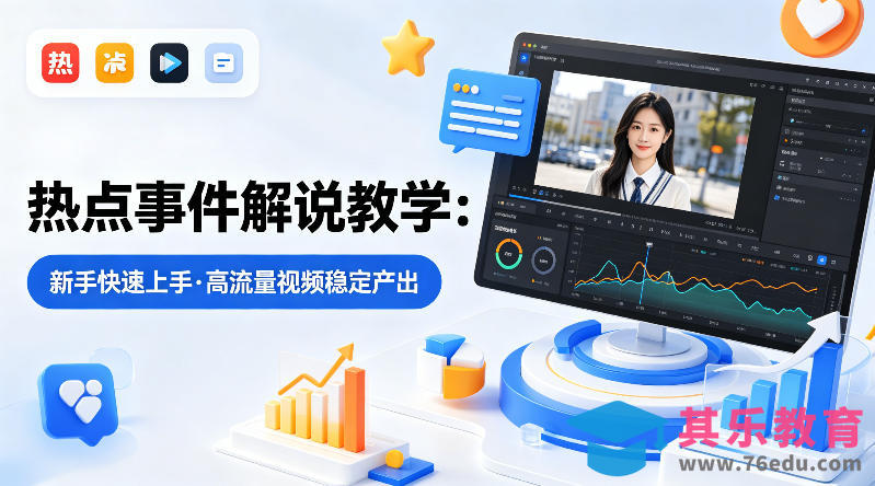 某大V的热点事件解说教学，新手也能快速上手，稳定产出高流量解说视频-第1张图片-我要自学网