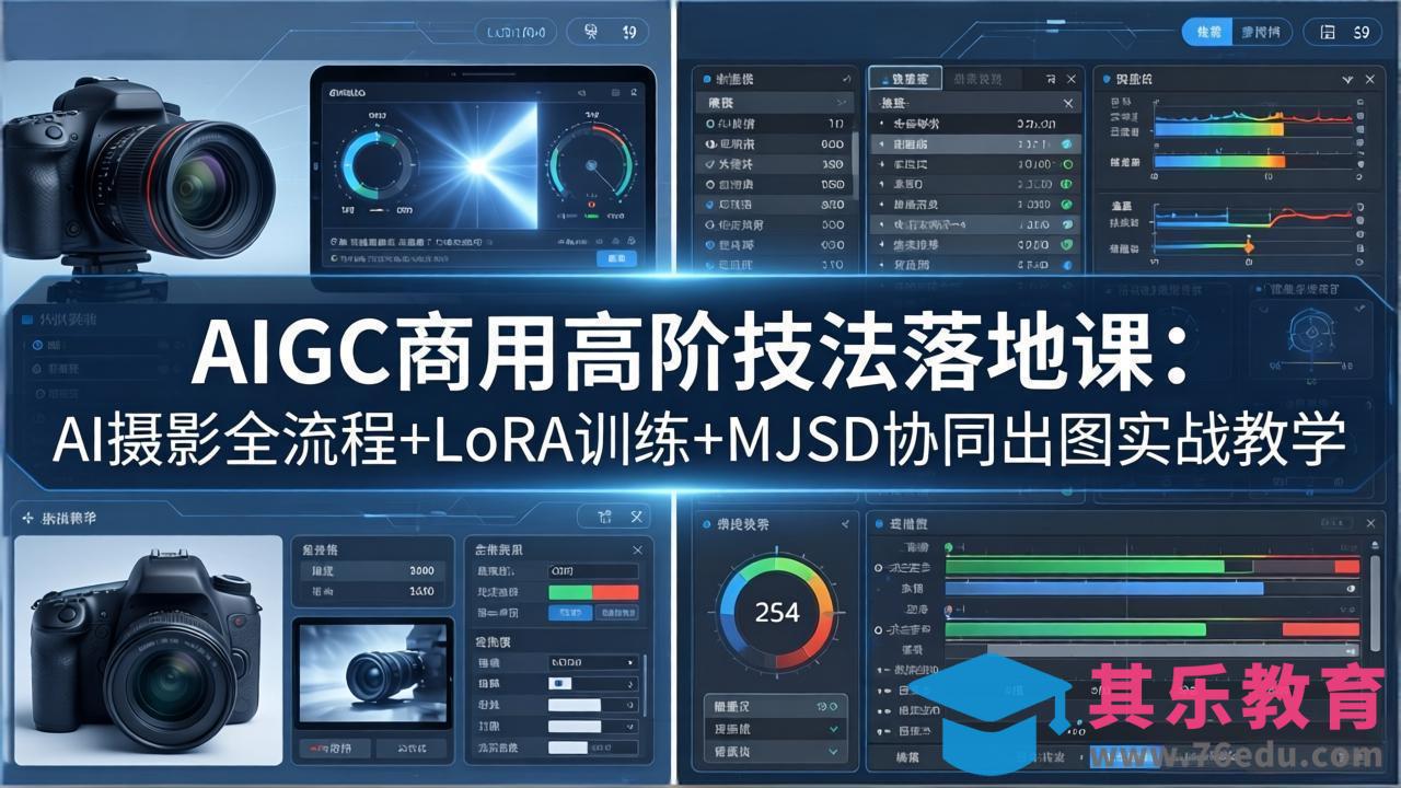 AIGC商用高阶技法落地课：AI摄影全流程+LoRA训练+MJSD协同出图实战教学-第1张图片-我要自学网