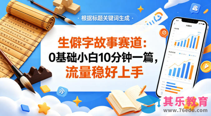 公众号流量主——生僻字故事赛道，流量稳，好上手，0基础小白也能10分钟一篇-第1张图片-我要自学网