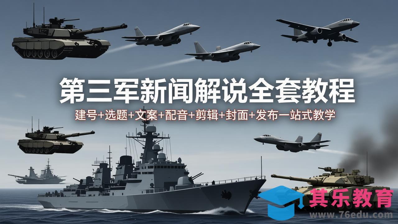 第三军迷新闻解说全套教程：建号+选题+文案+配音+剪辑+封面+发布一站式教学-第1张图片-我要自学网