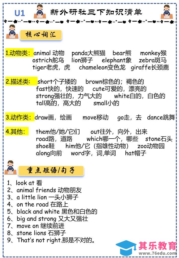 图片[1]-三下外研版英语知识点清单12页-985文库