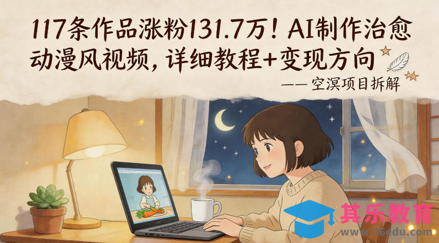 117条作品涨粉131.7W！AI制作治愈动漫风视频，详细教程+变现方向-第1张图片-我要自学网