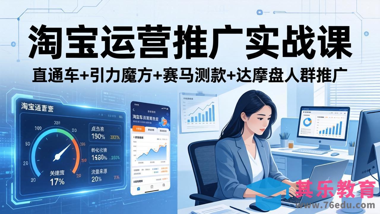 淘宝运营推广实战课(更新26年4月-第1张图片-我要自学网 淘宝运营推广实战课(更新26年4月-第1张图片-我要自学网