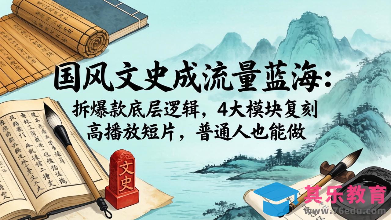 国风文史成流量蓝海：拆爆款底层逻辑，4大模块复刻高播放短片，普通人也能做-第1张图片-我要自学网