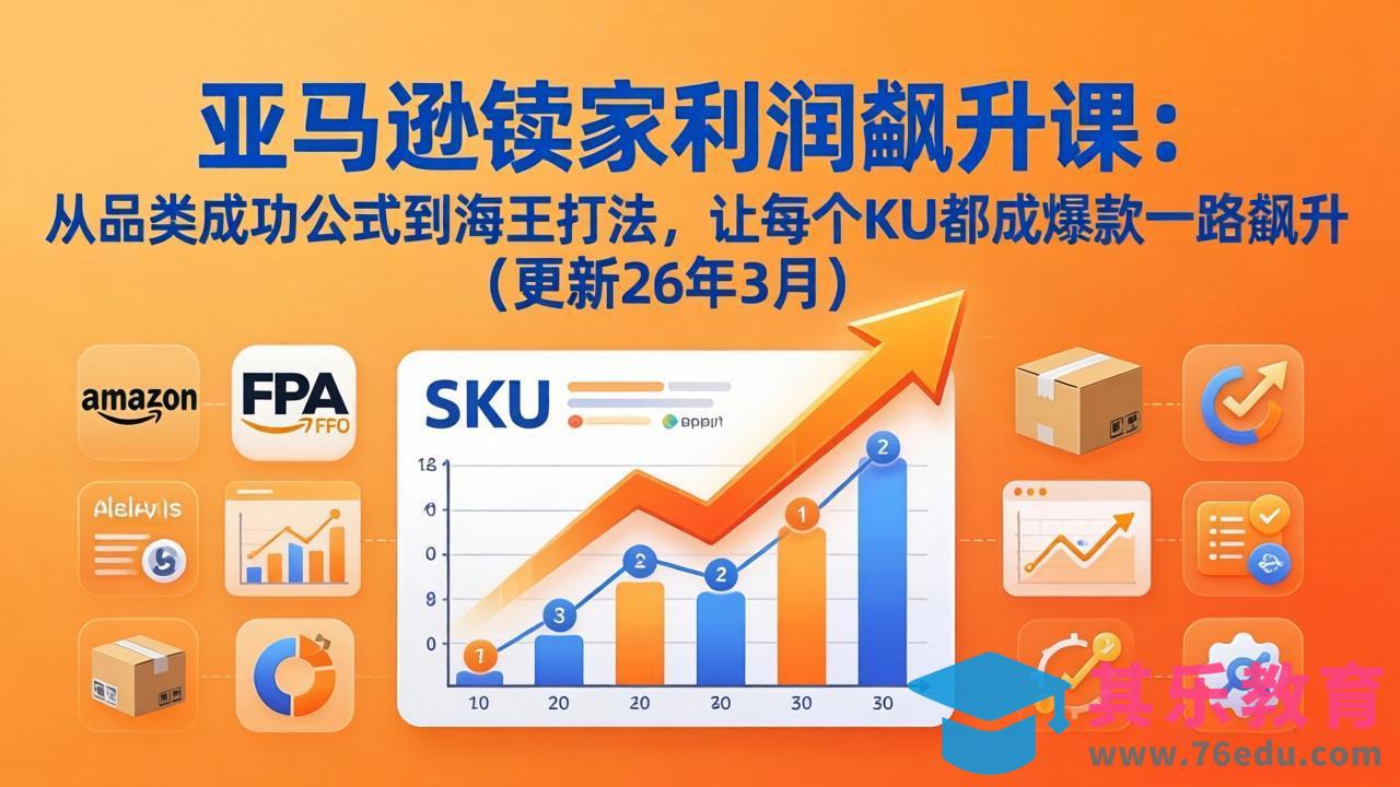 亚马逊卖家利润飙升课：从品类成功公式到海王打法，让每个SKU都成爆款一路飙升(更新26年3月-第1张图片-我要自学网