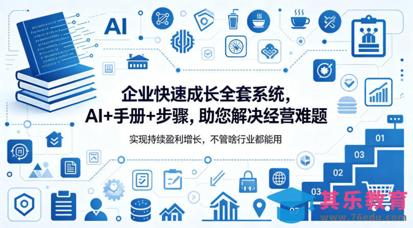 企业快速成长全套系统,AI+手册+步骤,助您解决经营难题,实现持续盈利增长,不管啥行业都能用-第1张图片-我要自学网 企业快速成长全套系统,AI+手册+步骤,助您解决经营难题,实现持续盈利增长,不管啥行业都能用-第1张图片-我要自学网