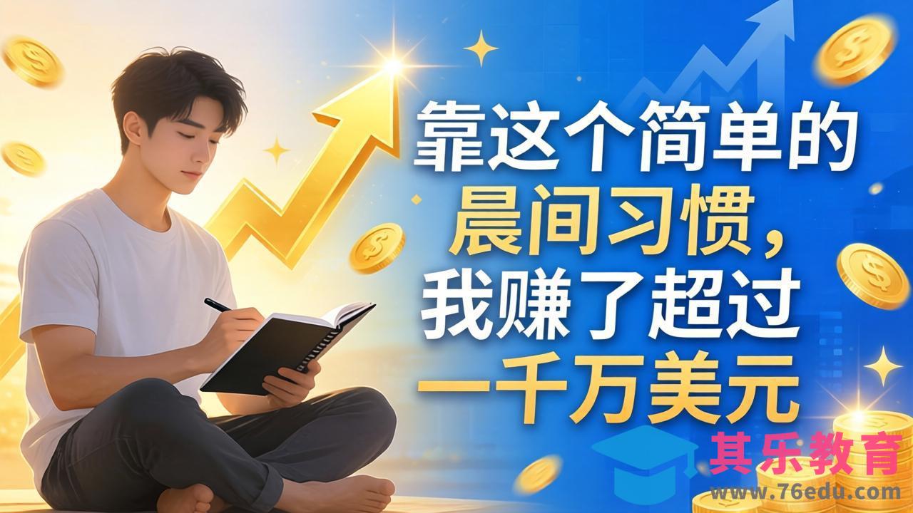 付费文章:靠这个简单的晨间习惯,我赚了超过一千万美元-第1张图片-我要自学网 付费文章:靠这个简单的晨间习惯,我赚了超过一千万美元-第1张图片-我要自学网