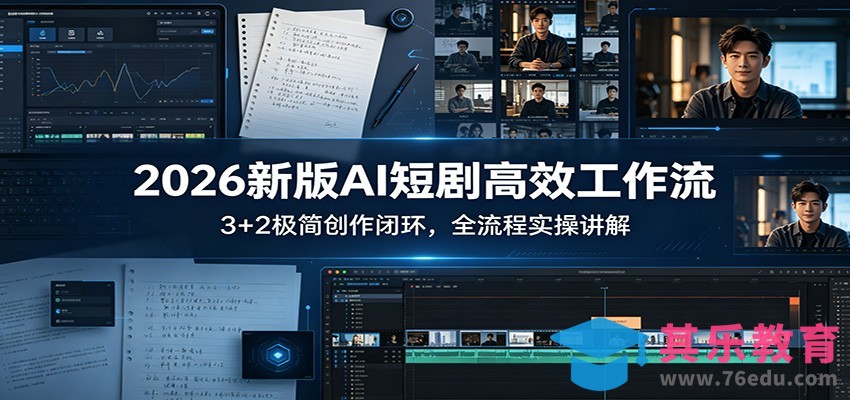 2026新版AI短剧高效工作流：3+2极简创作闭环，全流程实操讲解-第1张图片-我要自学网