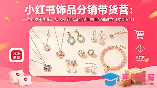 小红书饰品分销带货营：一件代发不囤货，从选品到出单全程手把手实战教学(更新5月-第1张图片-我要自学网