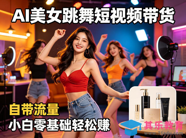 AI美女跳舞短视频带货：自带流量，小白零基础轻松賺，详细拆解-第1张图片-我要自学网
