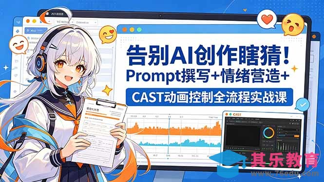 告别AI创作瞎猜！Prompt撰写+情绪营造+CAST动画控制全流程实战课-第1张图片-我要自学网