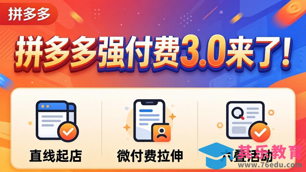 拼多多强付费3.0来了(更新4月-第1张图片-我要自学网
