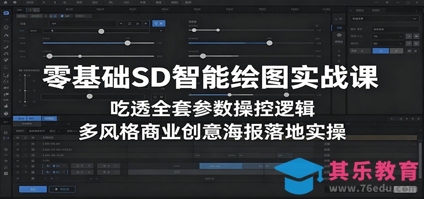 零基础SD智能绘图实战课：吃透全套参数操控逻辑，多风格商业创意海报落地实操-第1张图片-我要自学网