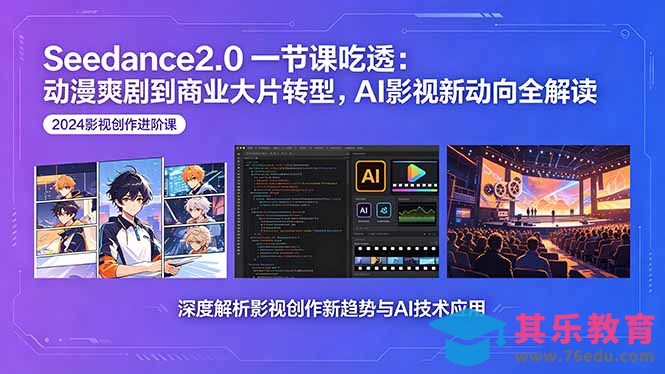 Seedance2.0一节课吃透:动漫爽剧到商业大片转型,AI影视新动向全解读-第1张图片-我要自学网 Seedance2.0一节课吃透:动漫爽剧到商业大片转型,AI影视新动向全解读-第1张图片-我要自学网