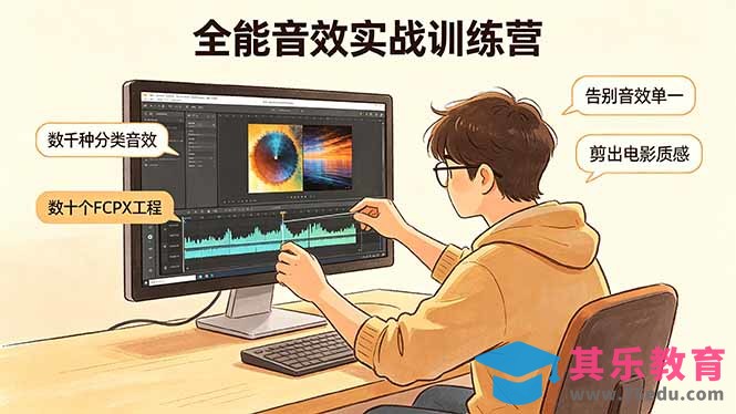 全能音效实战训练营：数千种分类音效+数十个FCPX工程，告别音效单一，剪出电影质感-第1张图片-我要自学网