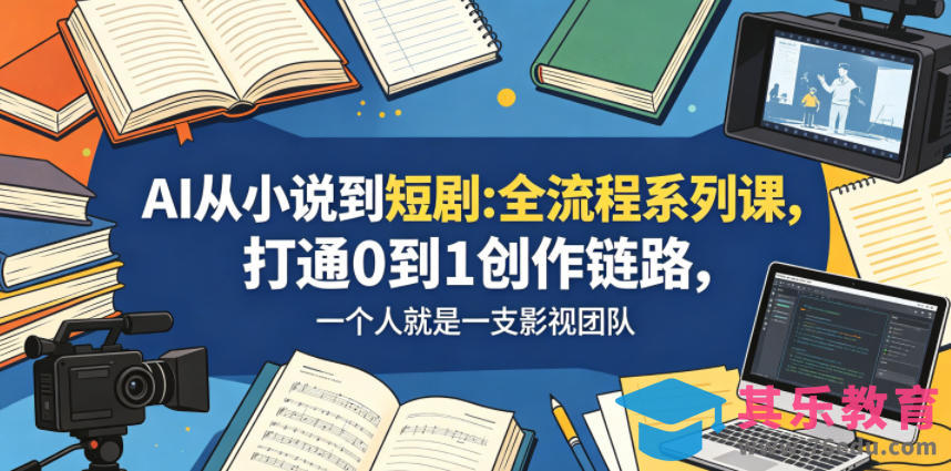 AI从小说到短剧全流程系列课，打通0到1创作链路，一个人就是一支影视团队-第1张图片-我要自学网