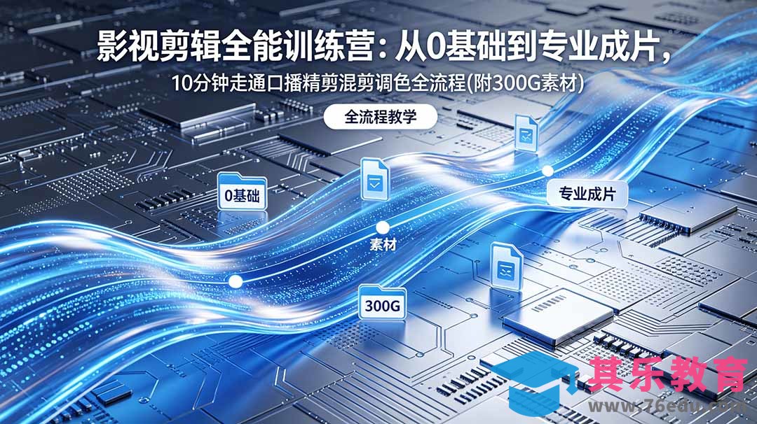 2026影视剪辑全能实战课|0基础到专业成片,全流程教学,高清带300G素材-第1张图片-我要自学网 2026影视剪辑全能实战课|0基础到专业成片,全流程教学,高清带300G素材-第1张图片-我要自学网