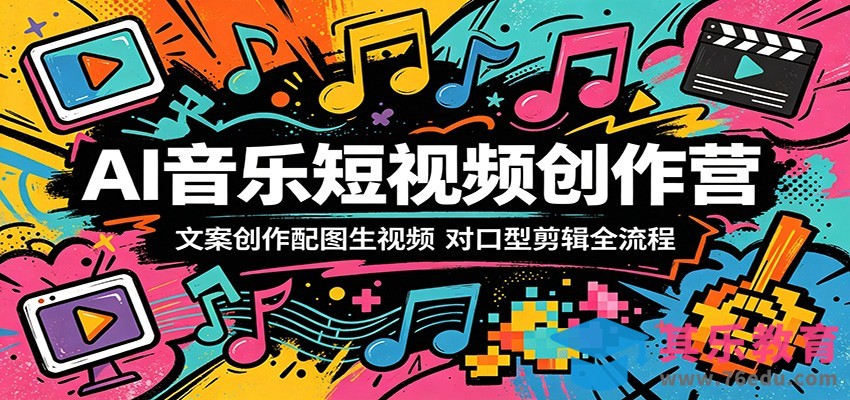 AI音乐短视频创作营：文案创作配图生视频，对口型剪辑全流程-第1张图片-我要自学网