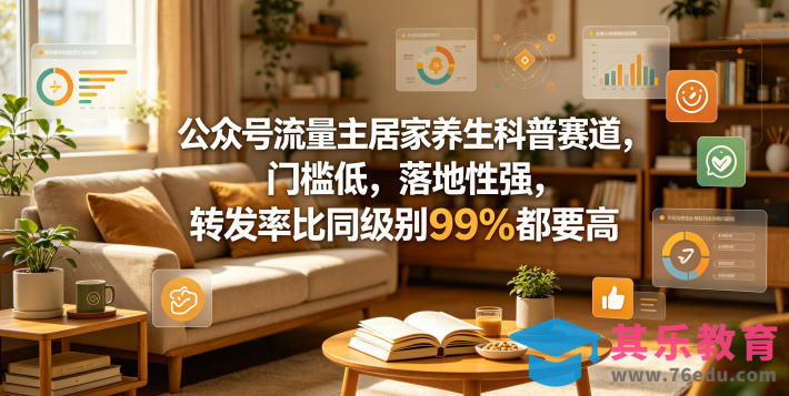 公众号流量主居家养生科普赛道，门槛低，落地性强，转发率比同级别99％都要高-第1张图片-我要自学网