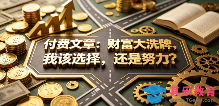 付费文章：财富大洗牌，我该选择，还是努力？-第1张图片-我要自学网