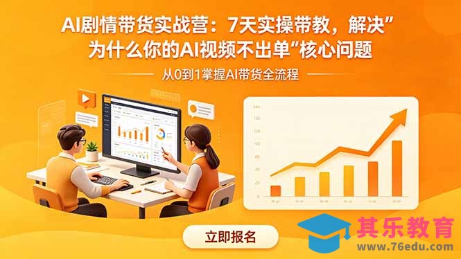 AI剧情带货实战营：7天实操带教，解决“为什么你的AI视频不出单”核心问题-第1张图片-我要自学网