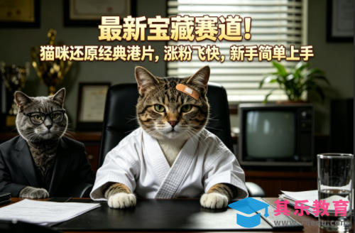 最新宝藏赛道！猫咪还原经典港片，涨粉飞快，新手简单上手-第1张图片-我要自学网