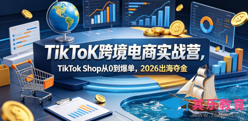 TikToK跨境电商实战营，TikTok Shop从0到爆单，2026出海夺金-第1张图片-我要自学网