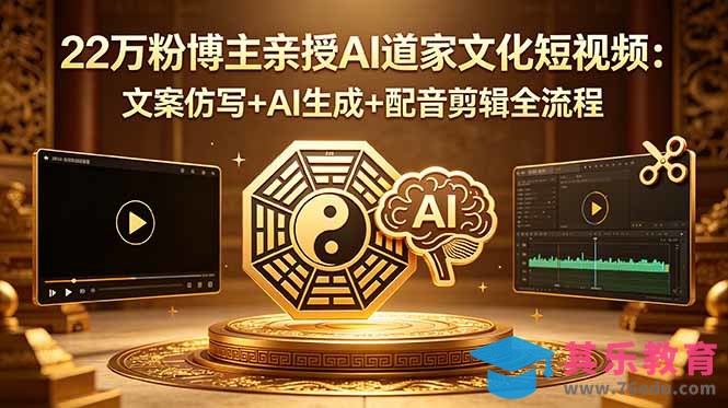 22万粉博主亲授AI道家文化短视频：文案仿写+AI生成+配音剪辑全流程-第1张图片-我要自学网