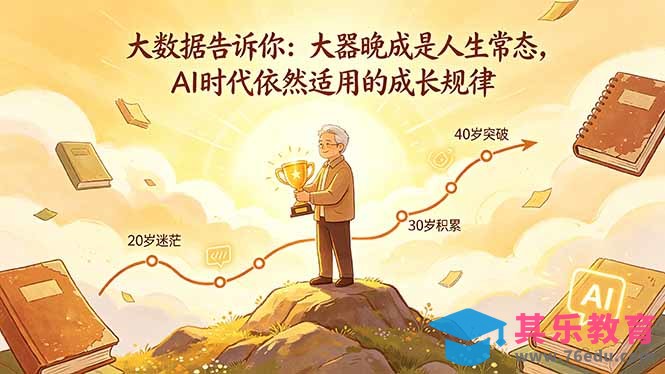 付费文章：大数据告诉你：大器晚成是人生常态，AI 时代依然适用的成长规律-第1张图片-我要自学网