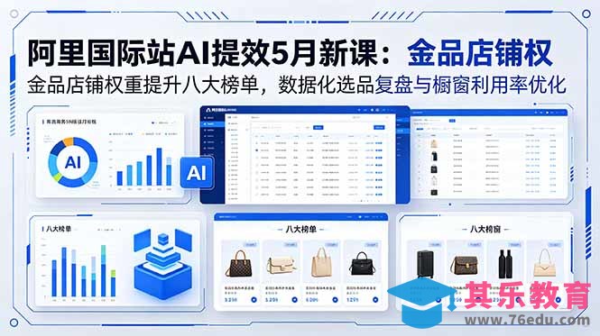 阿里国际站AI提效5月新课：金品店铺权重提升八大榜单，数据化选品复盘与橱窗利用率优化-第1张图片-我要自学网