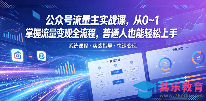 公众号流量主实战课，从0~1掌握流量变现全流程，普通人也能轻松上手-第1张图片-我要自学网