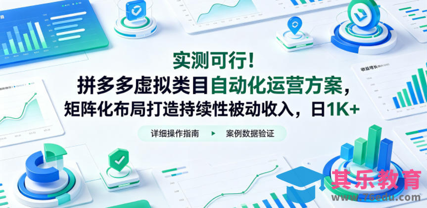实测可行！拼多多虚拟类目自动化运营方案，矩阵化布局打造持续性被动收入，日1K+【揭秘】-第1张图片-我要自学网